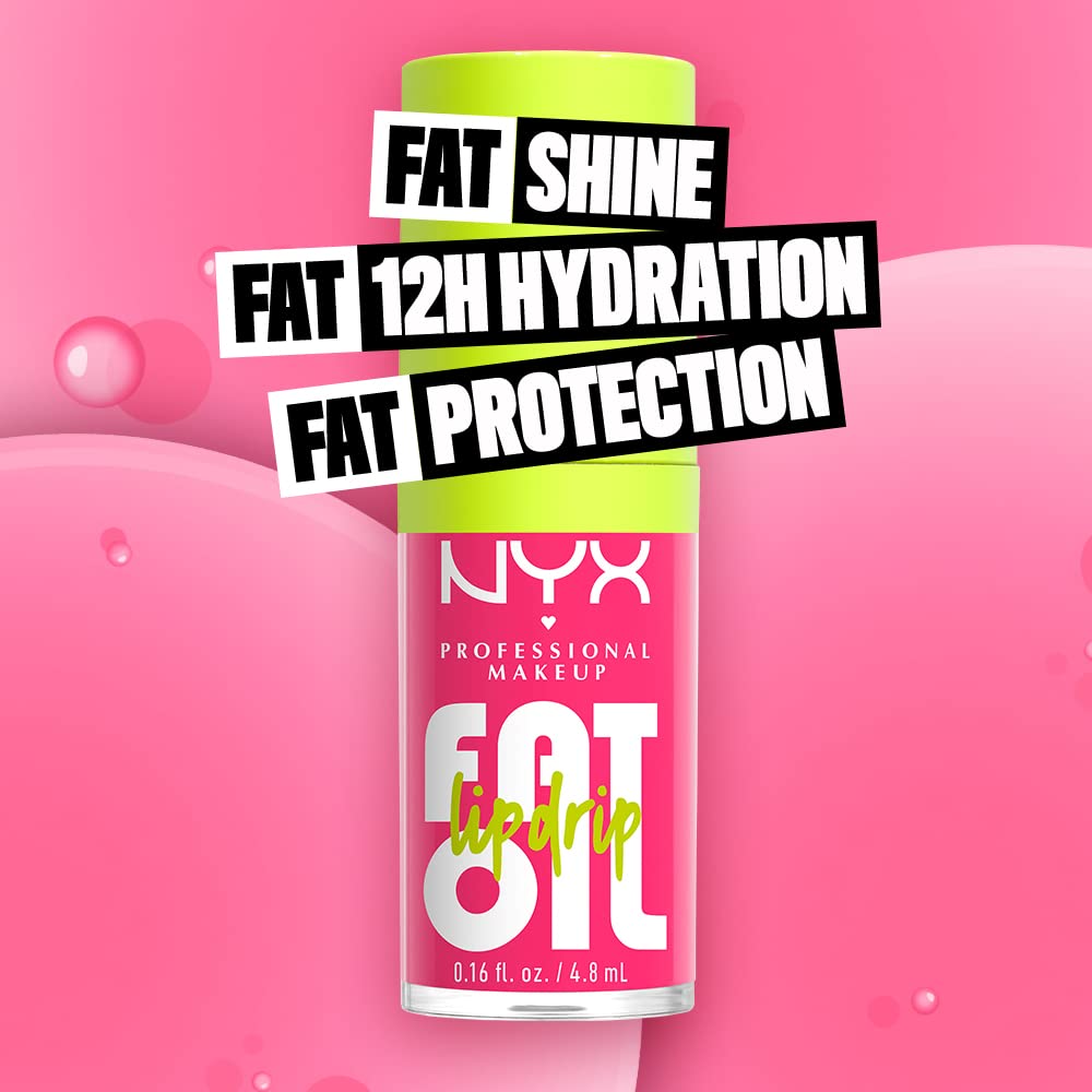 NYX PROFESSIONAL MAKEUP Fat Oil Lip Drip, Moisturizing, Shiny and Vegan Tinted Lip Gloss - Missed Call (Sheer Pink) - Image 2