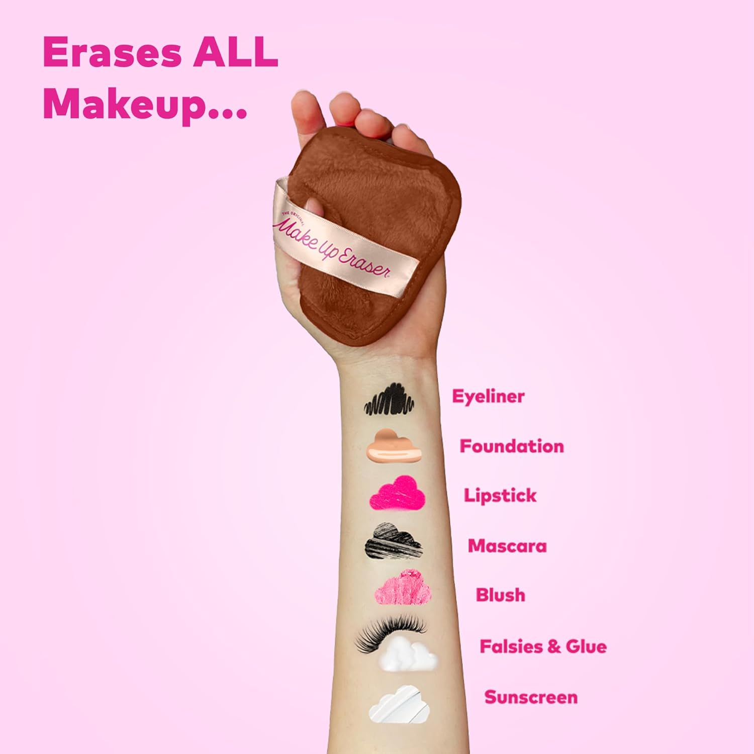 Makeup Eraser The Original, 7-Day Set, Erase All Makeup with Just Water, Including Waterproof Mascara, Eyeliner, Foundation, Lipstick, Sunscreen, and More! Neutrals, 7ct. - Image 4
