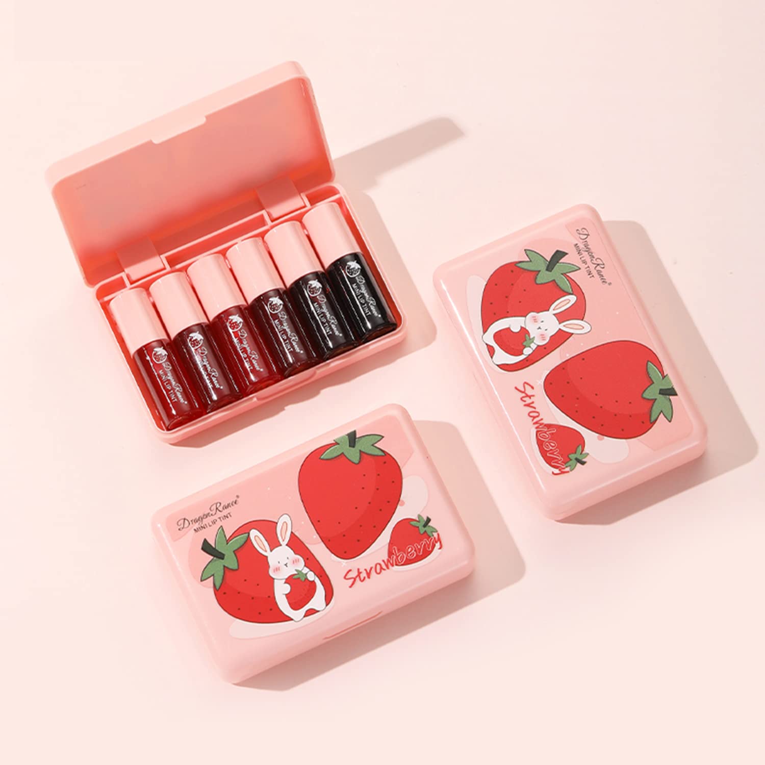 Eakroo 6 Colors Lip Tint Stain Mini Liquid Lipstick, Korean Lip Gloss Moisturizing Natural, Multi-Use Lip and Cheek Tint, Non-Stick Cup, Lightweight, High Pigment, Long-Lasting, Vivid Color - Image 2