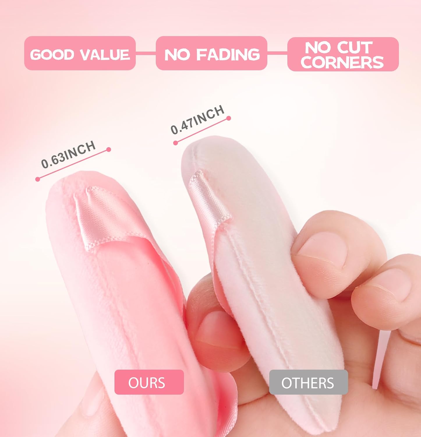 8 Pieces Triangle Powder Puff Face Soft Triangle Makeup Puff Velour Cosmetic Foundation Blender Sponge Beauty Makeup Tools - Image 2