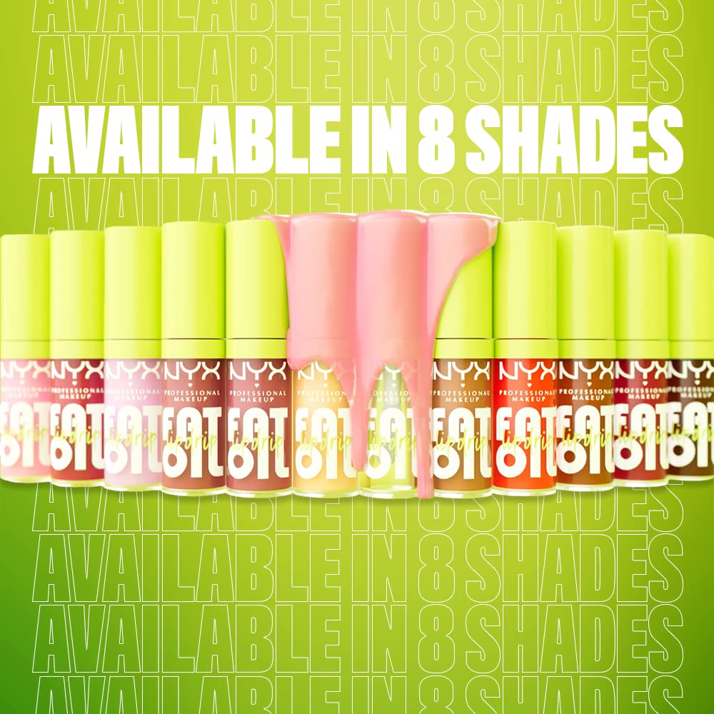 NYX PROFESSIONAL MAKEUP Fat Oil Lip Drip, Moisturizing, Shiny and Vegan Tinted Lip Gloss - Missed Call (Sheer Pink) - Image 10