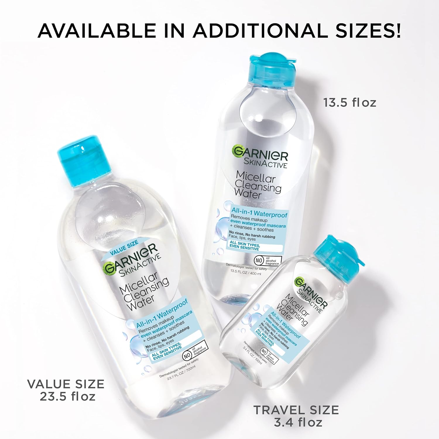 Garnier SkinActive Micellar Water For Waterproof Makeup, Facial Cleanser & Makeup Remover, 13.5 Fl Oz (400mL), 1 Count (Packaging May Vary) - Image 9