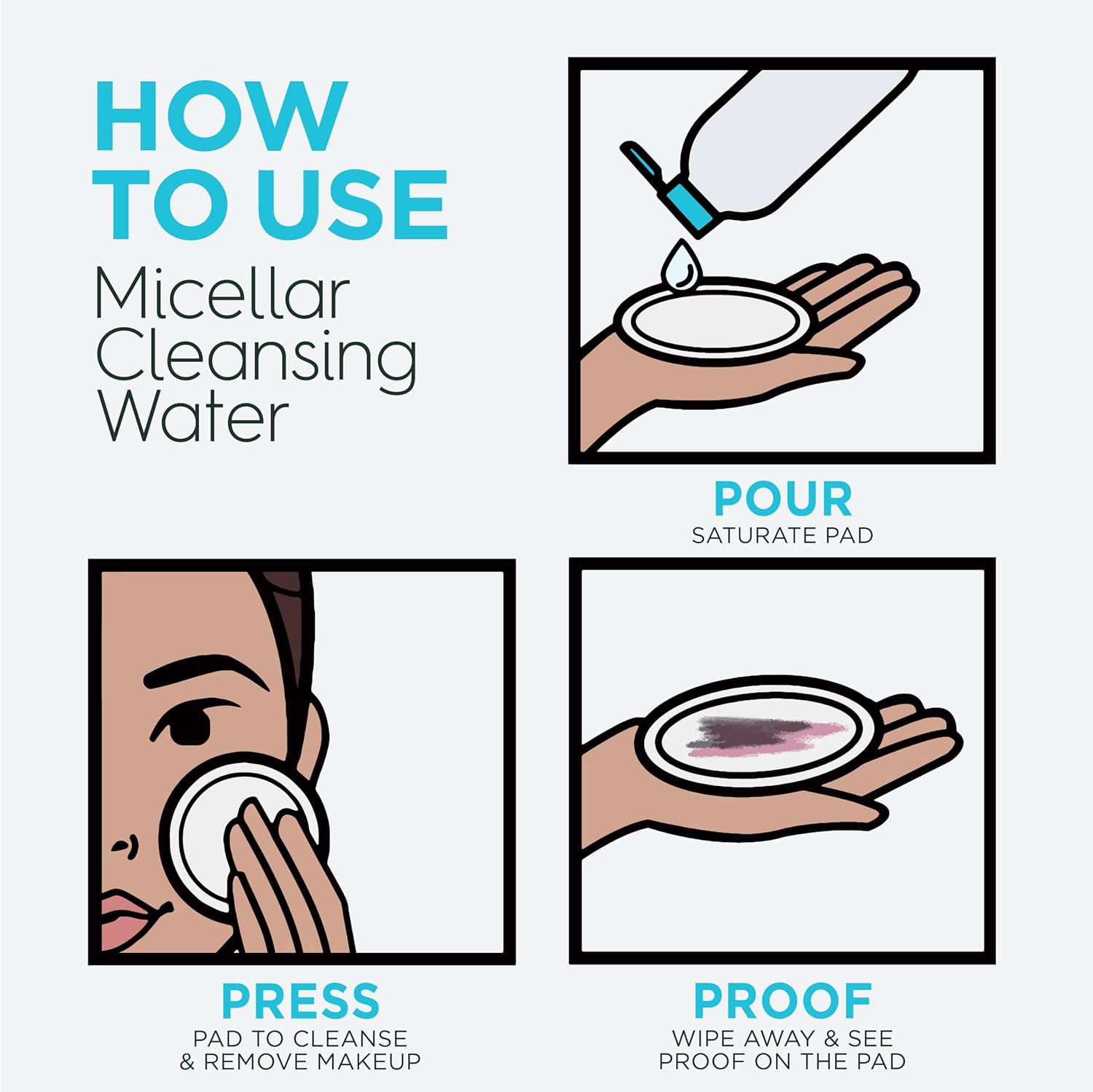 Garnier SkinActive Micellar Water For Waterproof Makeup, Facial Cleanser & Makeup Remover, 13.5 Fl Oz (400mL), 1 Count (Packaging May Vary) - Image 8