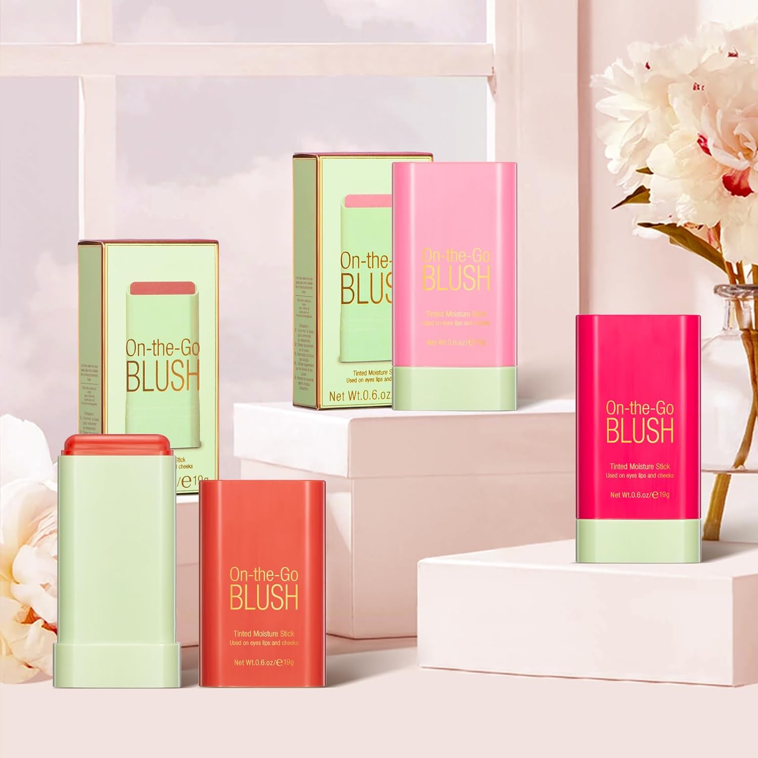 Blush Stick for Cheeks - Cream Makeup Blush Wand, Solid Moisturizer Stick for Cheeks Tint, Natural Blendable Waterproof Korean Matte Long-Lasting Smooth Blushes (#01 Shy Pink) - Image 7