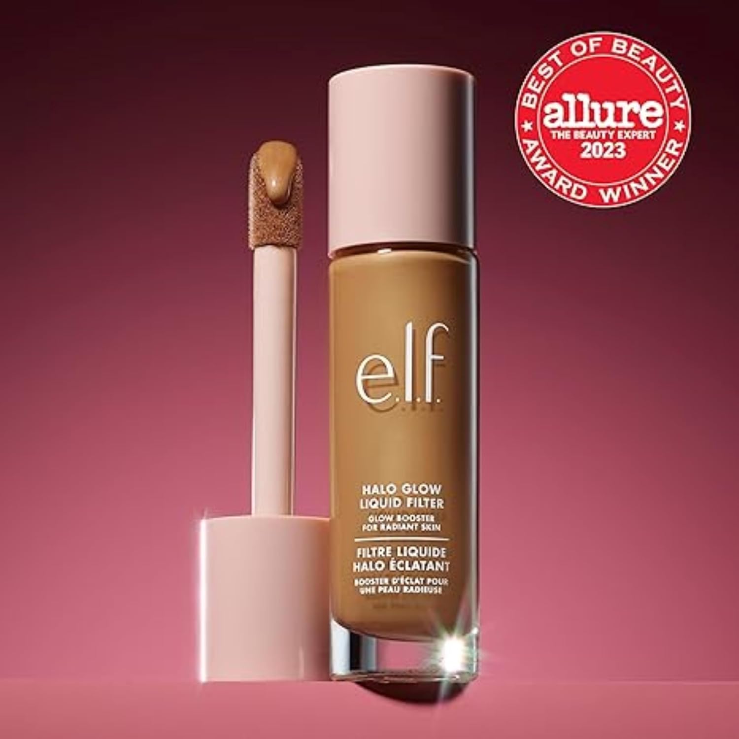 e.l.f. Halo Glow Liquid Filter, Complexion Booster For A Glowing, Soft-Focus Look, Infused With Hyaluronic Acid, Vegan & Cruelty-Free, 5 Medium/Tan - Image 5
