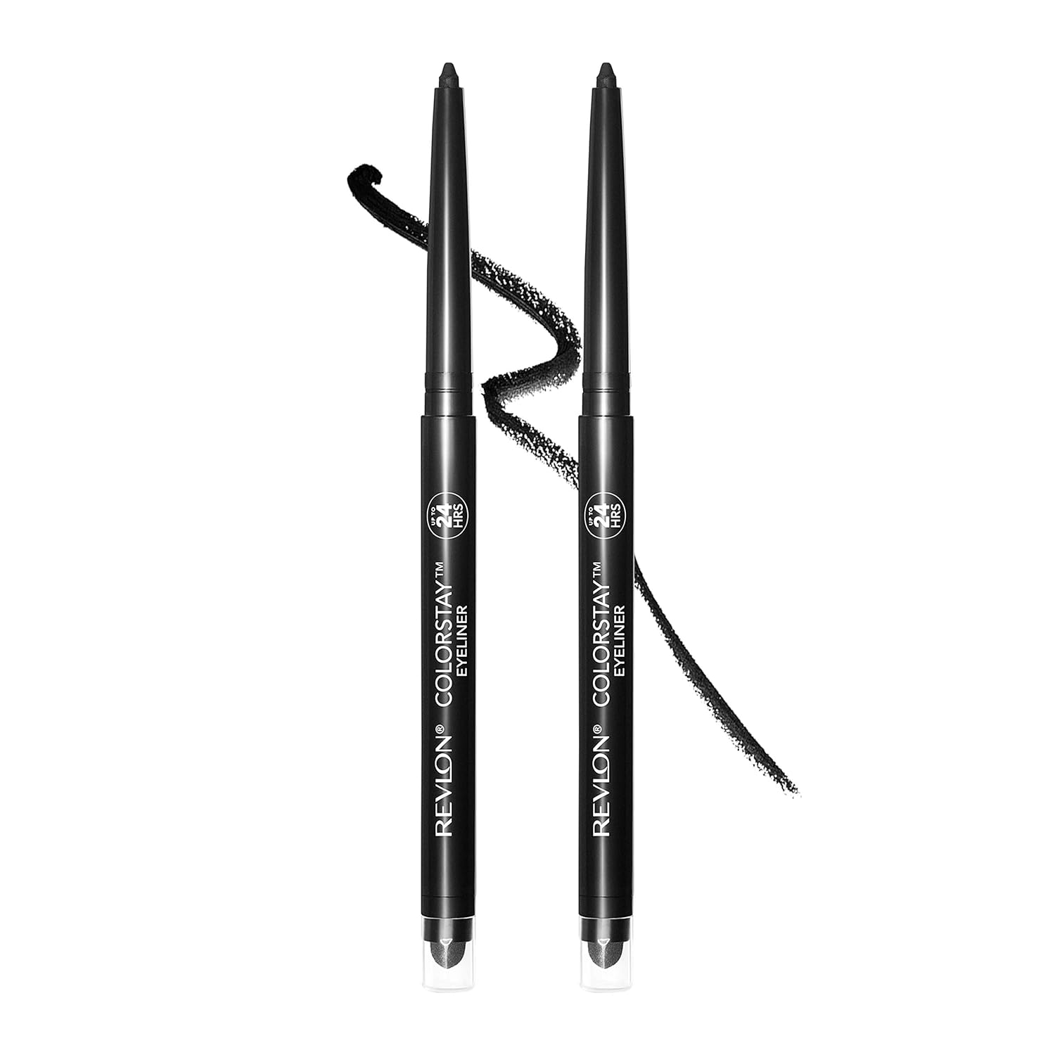 Revlon Pencil Eyeliner, ColorStay Eye Makeup with Built-in Sharpener, Waterproof, Smudge-proof, Longwearing with Ultra-Fine Tip, 201 Black, 2 Pack - Image 2
