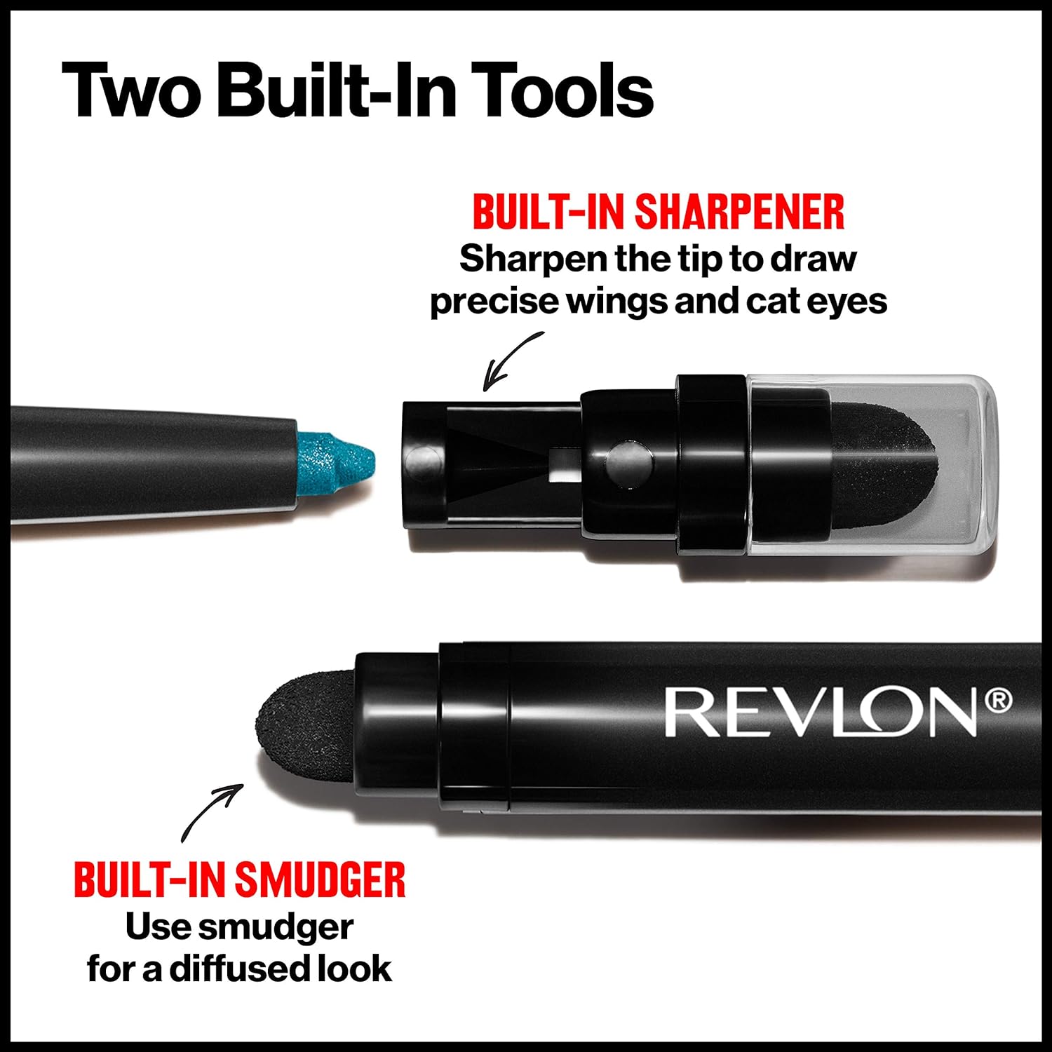 Revlon Pencil Eyeliner, ColorStay Eye Makeup with Built-in Sharpener, Waterproof, Smudge-proof, Longwearing with Ultra-Fine Tip, 201 Black, 2 Pack - Image 5