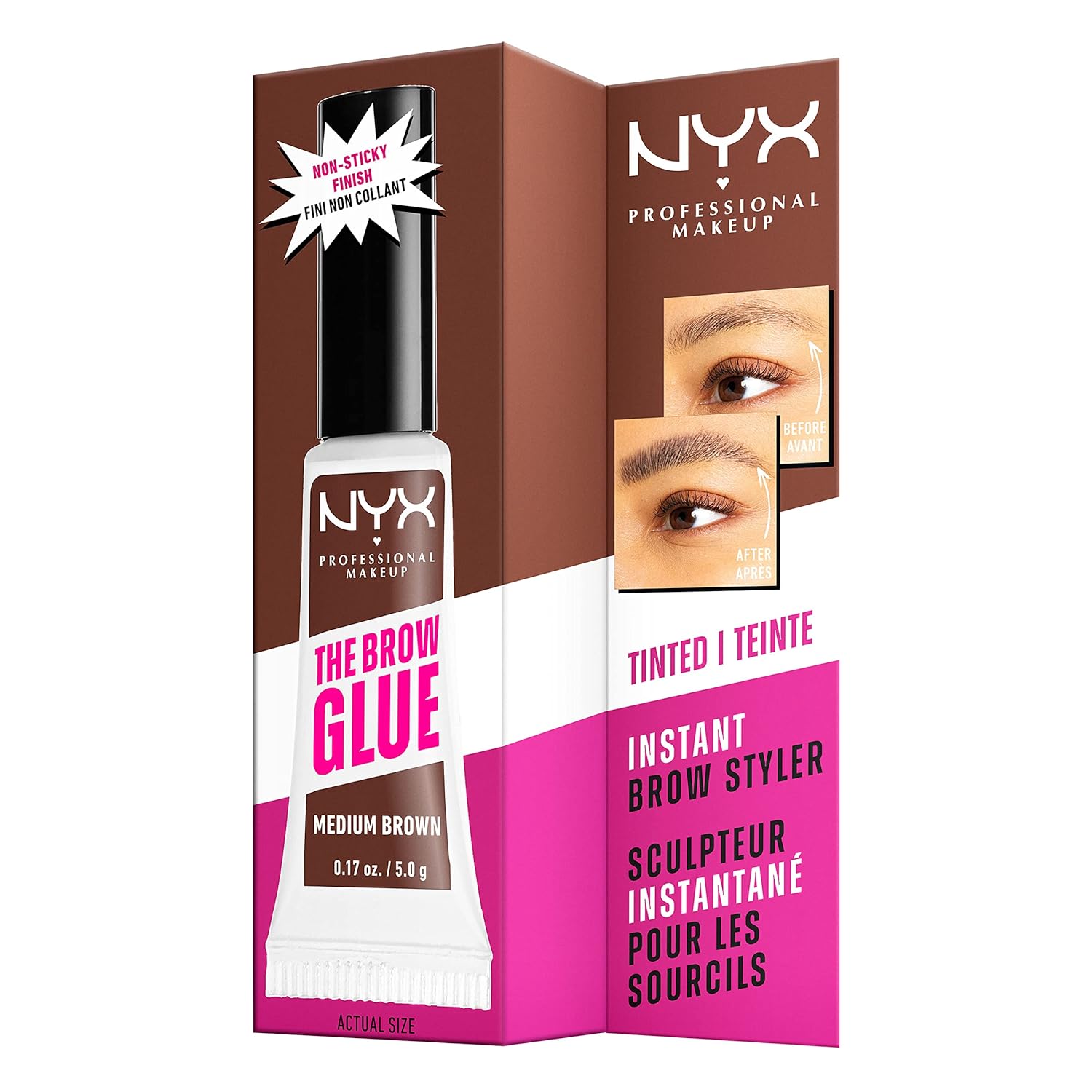 NYX PROFESSIONAL MAKEUP The Brow Glue, Extreme Hold Eyebrow Gel - Clear - Image 7
