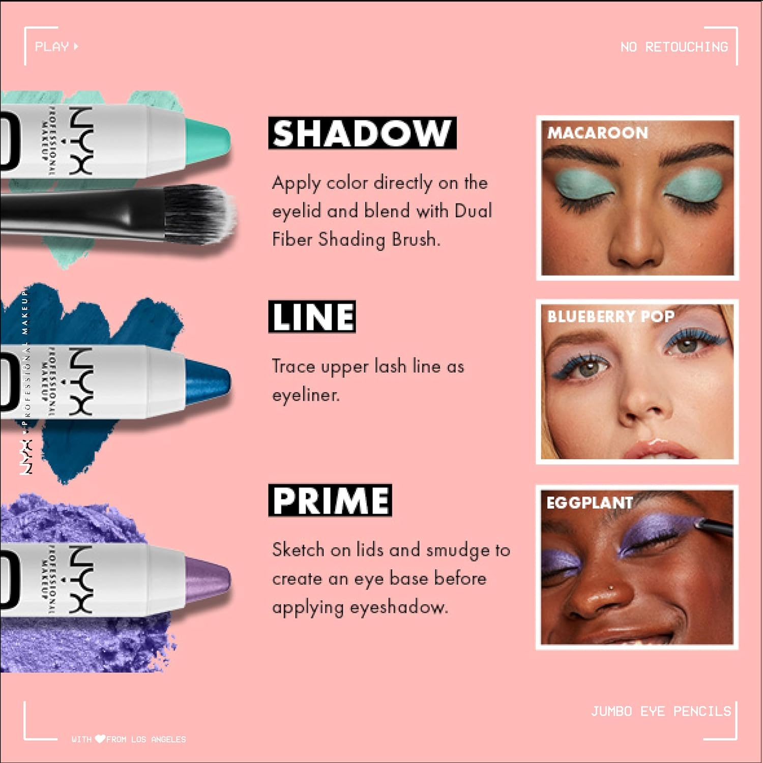 NYX PROFESSIONAL MAKEUP Jumbo Eye Pencil, Blendable Eyeshadow Stick & Eyeliner Pencil - Milk - Image 8